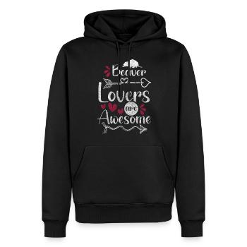 Zoo de construction de rongeurs - Sweat à capuche Premium bio Homme - noir - Devant - Nico (187cm)
