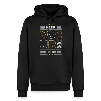 Alcool Bar Fête Fête Boisson - Sweat à capuche Premium bio Homme - noir - Devant - Nico (187cm)