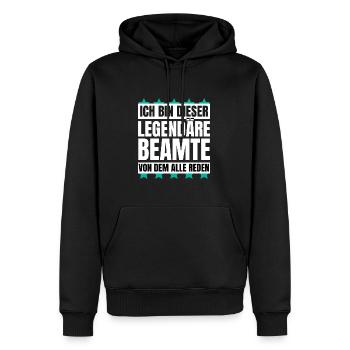 Ich bin dieser legendäre Beamter - Männer Premium Bio Hoodie - Schwarz - Vorne - Nico (187cm)