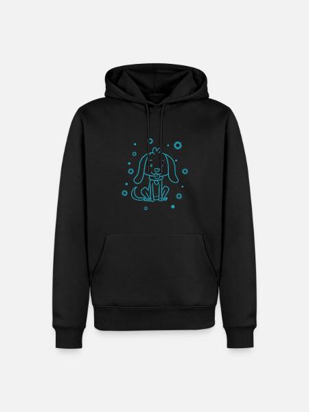 small cuddly dog - Men’s Premium Organic Hoodie - black