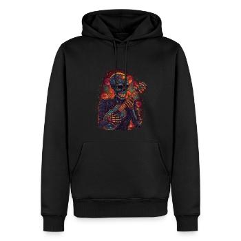 Day of the Dead Skeleton avec Guitar Sugar Skull - Sweat à capuche Premium bio Homme - noir - Devant - Nico (187cm)