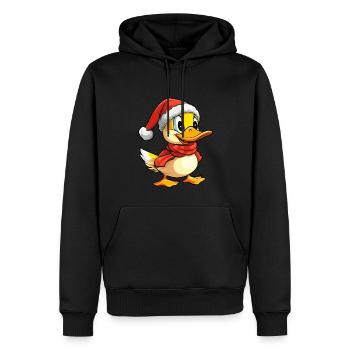 Canards de Noël - Sweat à capuche Premium bio Homme - noir - Devant - Nico (187cm)