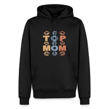 TOP MAMA colorful - Männer Premium Bio Hoodie - Schwarz - Vorne - Nico (187cm)