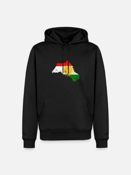 Kurdistan Flagge - Männer Premium Bio Hoodie - Schwarz