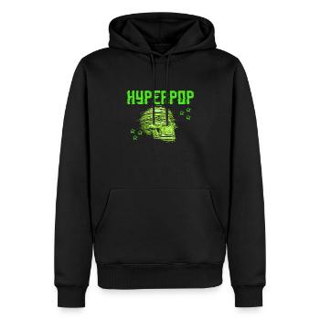 Rétro des années 90 Hyperpop Musique esthétique - Sweat à capuche Premium bio Homme - noir - Devant - Nico (187cm)