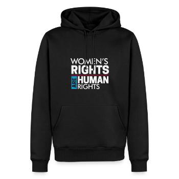 Frauenrechte Sind Menschenrechte - Männer Premium Bio Hoodie - Schwarz - Vorne - Nico (187cm)