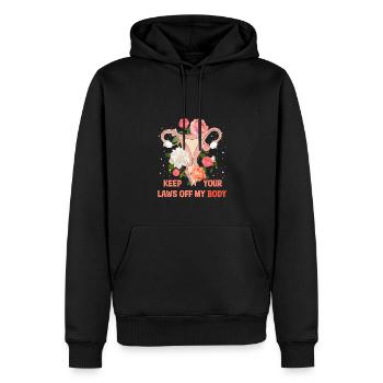 Halten Sie Ihre Gesetze Von Meinem Körper Fern - Männer Premium Bio Hoodie - Schwarz - Vorne - Nico (187cm)