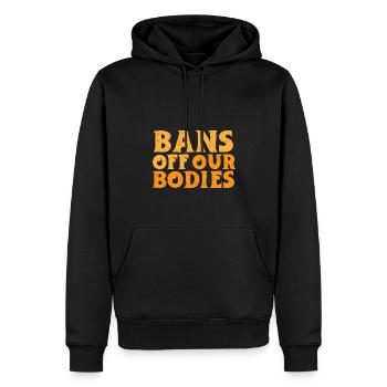 Interdictions de notre corps - Sweat à capuche Premium bio Homme - noir - Devant - Nico (187cm)