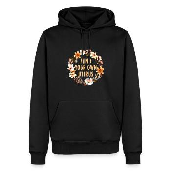 Think about your own uterus - Men’s Premium Organic Hoodie - black - Front - Nico (187cm)