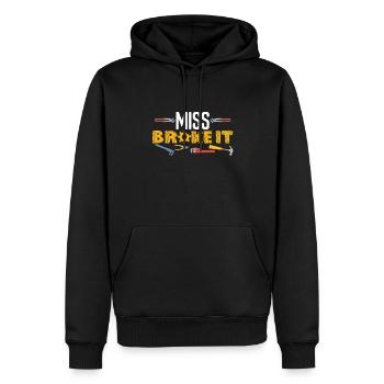 Miss Broke It Mechanic Papa Filles - Sweat à capuche Premium bio Homme - noir - Devant - Nico (187cm)