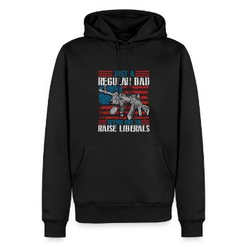 Trying Not To Raise Liberals - Men’s Premium Organic Hoodie - black - Front - Nico (187cm)