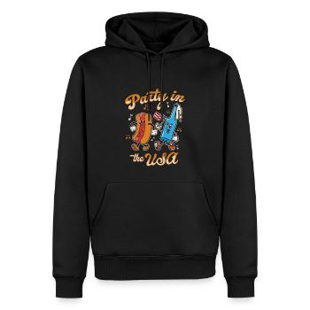 Parti dans le Parti de l’indépendance des États-Unis - Sweat à capuche Premium bio Homme - noir - Devant - Nico (187cm)