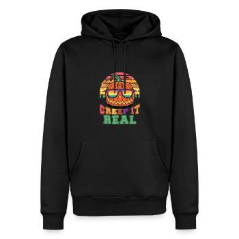Crawl it real - Sweat à capuche Premium bio Homme - noir - Devant - Nico (187cm)