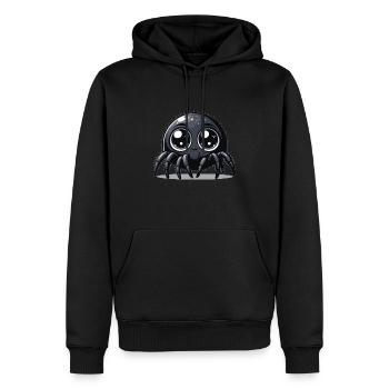 Araignée - Sweat à capuche Premium bio Homme - noir - Devant - Nico (187cm)