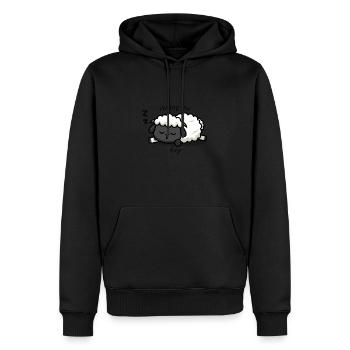 Ab ins Heu - Männer Premium Bio Hoodie - Schwarz - Vorne - Nico (187cm)