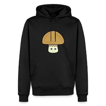 Champignon Kawaii Champignon Kawaii Légume Kawaii Fruit Kawaii - Sweat à capuche Premium bio Homme - noir - Devant - Nico (187cm)