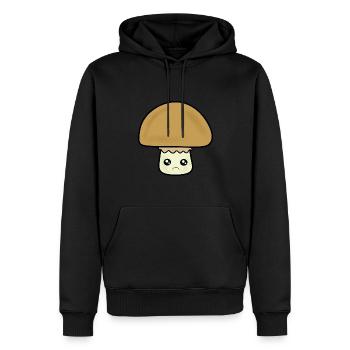 Kawaii Pilz Champignon Kawaii Gemüse Kawaii Obst - Männer Premium Bio Hoodie - Schwarz - Vorne - Nico (187cm)