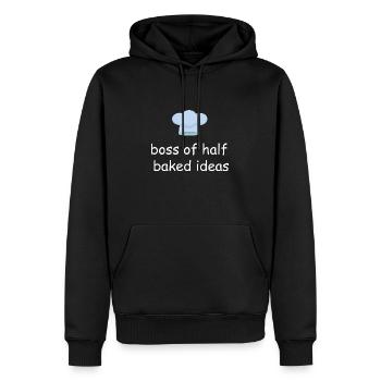 Cuisiner en disant chapeau de chef - Sweat à capuche Premium bio Homme - noir - Devant - Nico (187cm)