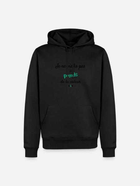 I'm gaining value - Men’s Premium Organic Hoodie - black