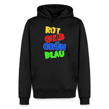 Farbenblind Farben Lehrer Schüler Spaß Schule - Männer Premium Bio Hoodie - Schwarz - Vorne - Nico (187cm)