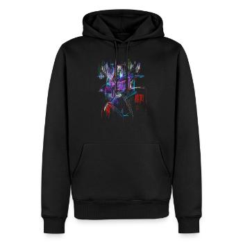 Architecture Structure - Abstract - Men’s Premium Organic Hoodie - black - Front - Nico (187cm)