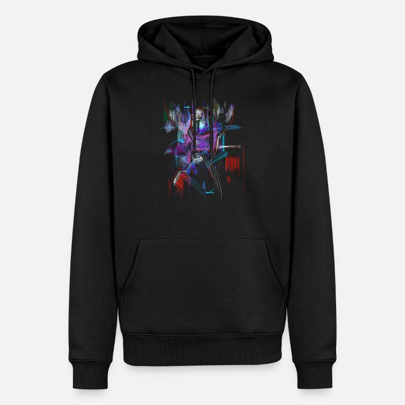 Structure de l’architecture - Abstrait - Sweat à capuche Premium bio Homme - noir