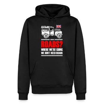 Landy et Driver - Sweat à capuche Premium bio Homme - noir - Devant - Nico (187cm)