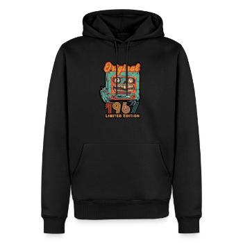 Original 1967 Limited Edition Cassette Birthday - Men’s Premium Organic Hoodie - black - Front - Nico (187cm)