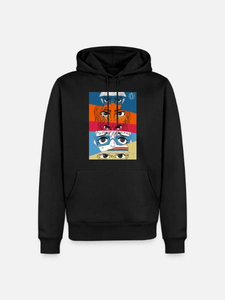 Anime Eyes Collage #1 - Men’s Premium Organic Hoodie - black