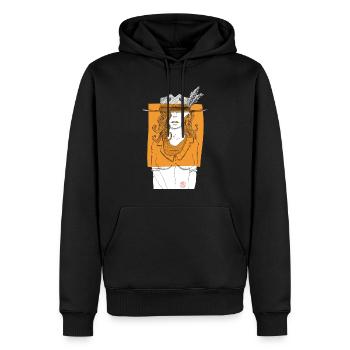 Modern kuhmädchen - Männer Premium Bio Hoodie - Schwarz - Vorne - Nico (187cm)