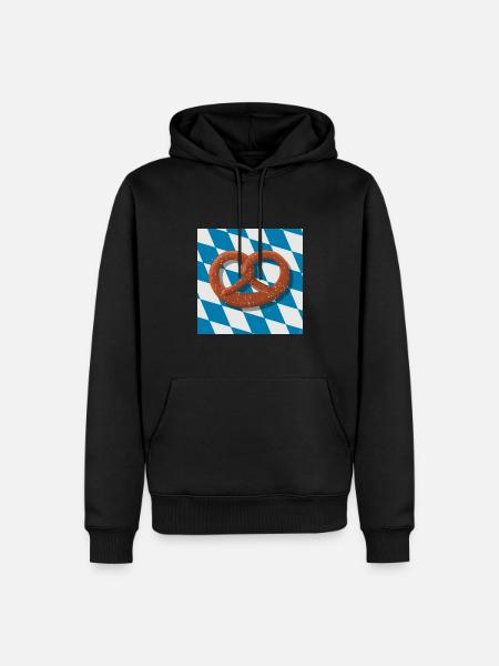Bavarian pretzel - Men’s Premium Organic Hoodie - black