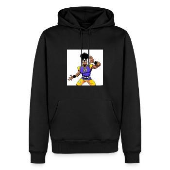 Metcalf Z - Männer Premium Bio Hoodie - Schwarz - Vorne - Nico (187cm)