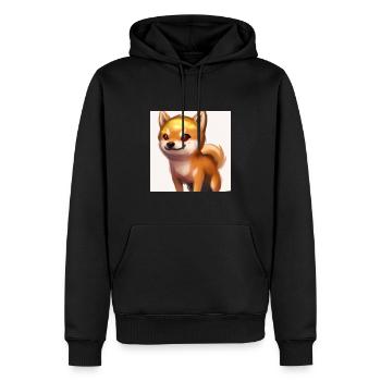 Cute Shiba Inu - Männer Premium Bio Hoodie - Schwarz - Vorne - Nico (187cm)