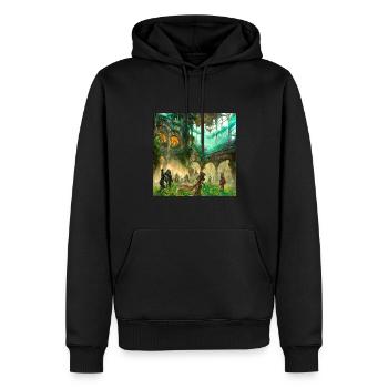 green art museum of art and digital entertainment - Männer Premium Bio Hoodie - Schwarz - Vorne - Nico (187cm)
