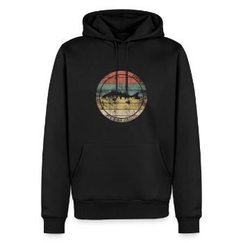 Perche Pêche Poisson prédateur - Sweat à capuche Premium bio Homme - noir - Devant - Nico (187cm)