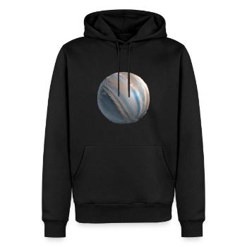 Planet Neptun - Männer Premium Bio Hoodie - Schwarz - Vorne - Nico (187cm)