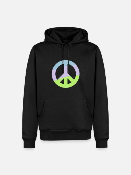 Peace - Men’s Premium Organic Hoodie - black