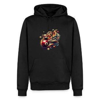 Billard Billardtisch 8er Ball Snooker Queue - Männer Premium Bio Hoodie - Schwarz - Vorne - Nico (187cm)