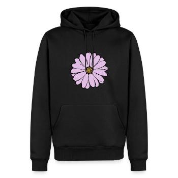 Fleur fleur pastel fleurs fleurs pastel lilas - Sweat à capuche Premium bio Homme - noir - Devant - Nico (187cm)