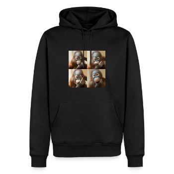 Meine Empfindungen - Männer Premium Bio Hoodie - Schwarz - Vorne - Nico (187cm)