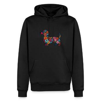 Dackel für frauen Dackelbesitzerinnen - Männer Premium Bio Hoodie - Schwarz - Vorne - Nico (187cm)