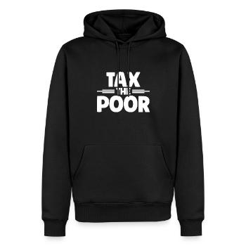 Meme Tax Le Pauvre Sarcastique - Sweat à capuche Premium bio Homme - noir - Devant - Nico (187cm)
