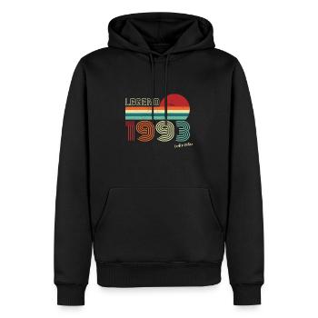Legend - 1993 Retro chic with pop art flair - Men’s Premium Organic Hoodie - black - Front - Nico (187cm)