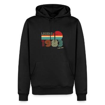 Legend - 1983 Retro-Charme mit Pop - Art - Flair - Männer Premium Bio Hoodie - Schwarz - Vorne - Nico (187cm)