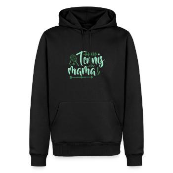 Tennis Vintage Retro Tennisspieler Sport Hobby - Männer Premium Bio Hoodie - Schwarz - Vorne - Nico (187cm)