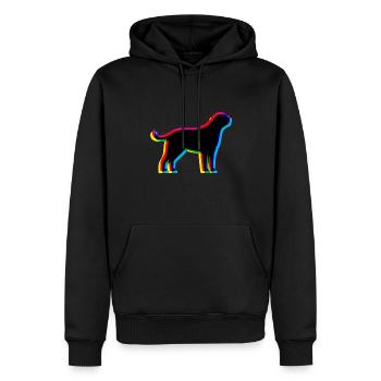CMYK Bernhardiner - Männer Premium Bio Hoodie - Schwarz - Vorne - Nico (187cm)
