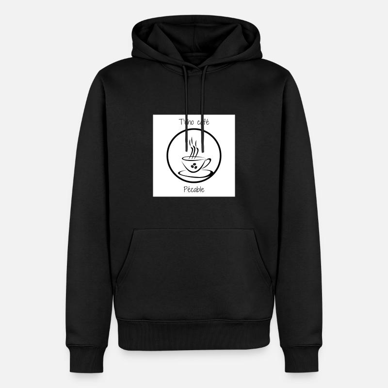 Tcho café - Sweat à capuche Premium bio Homme - noir