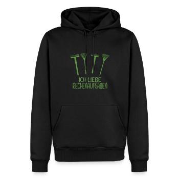 Gärtner Humor Garten Ich Liebe Rechenaufgaben - Männer Premium Bio Hoodie - Schwarz - Vorne - Nico (187cm)