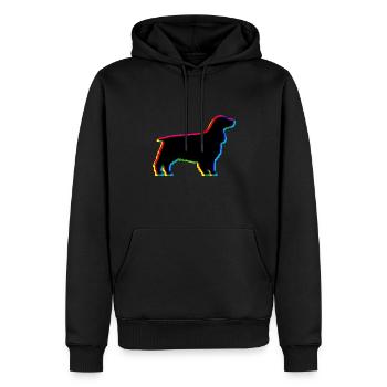 CMYK English Cocker Spaniel - Männer Premium Bio Hoodie - Schwarz - Vorne - Nico (187cm)