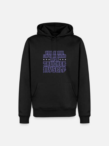 Trucker funny saying - Men’s Premium Organic Hoodie - black